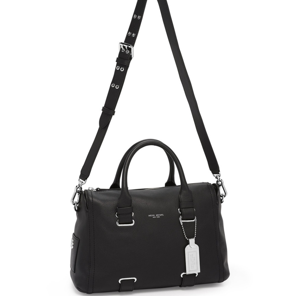 Henri Bendel SPRUCE STREET SATCHEL Black NWT
